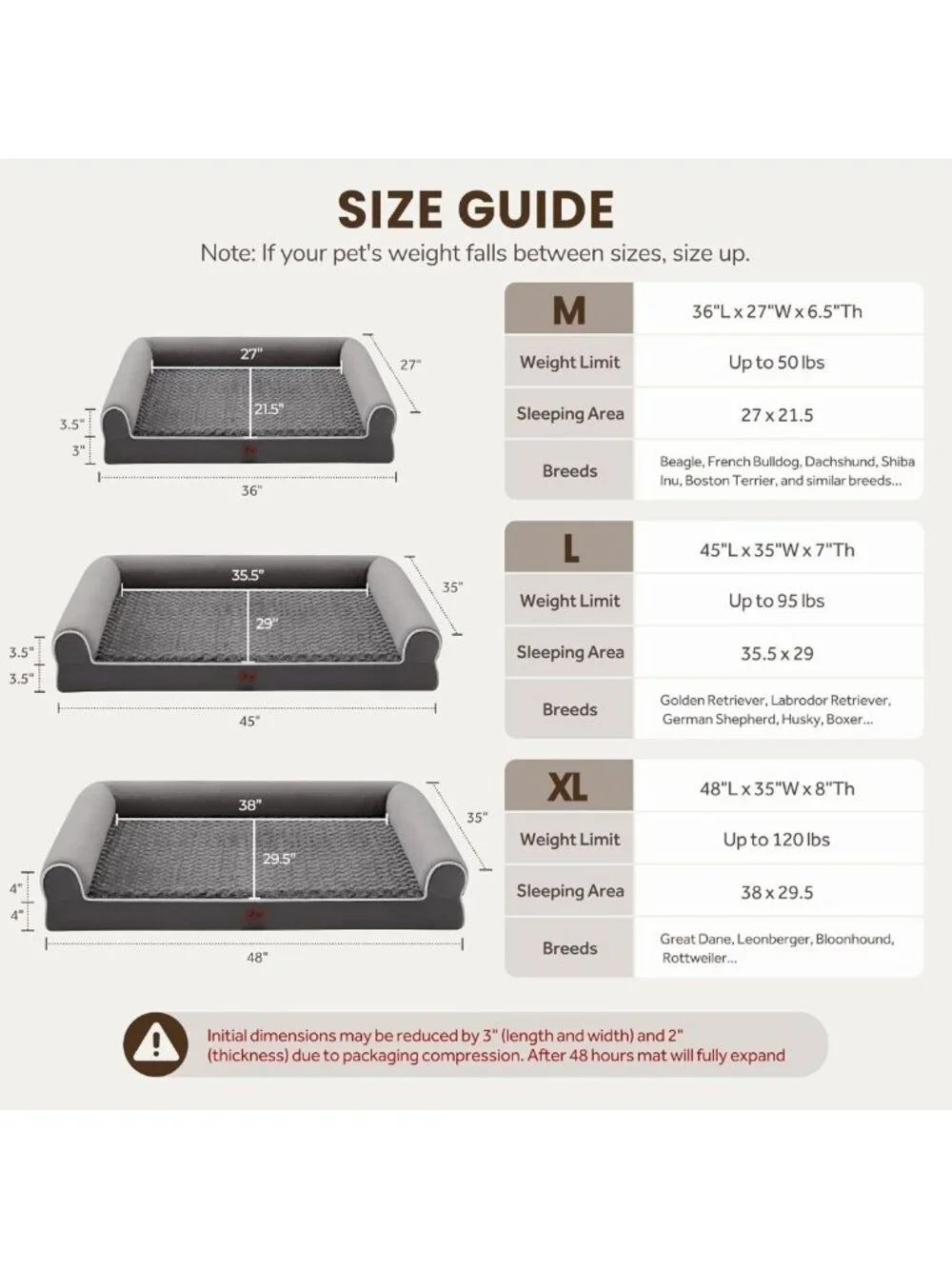 Orthopedic Large Dog Bed for XXL & XL Breeds - Comfortable, Supportive Pet